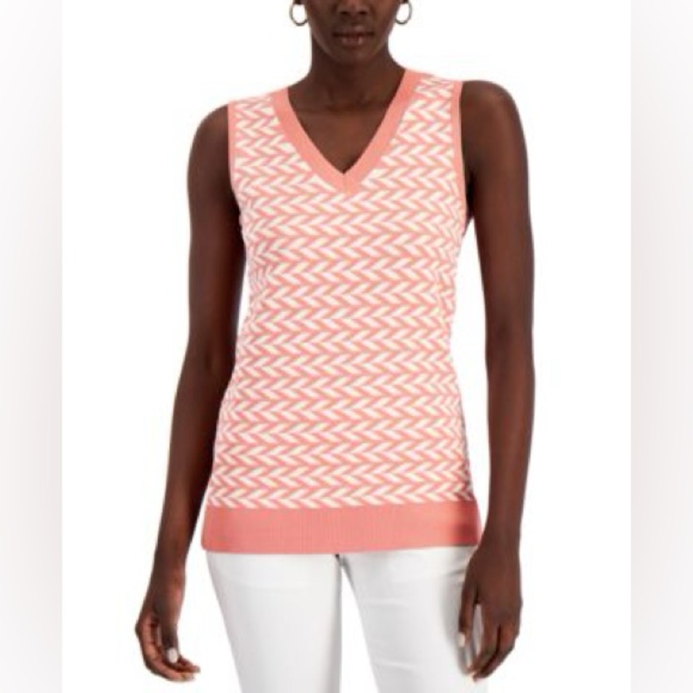 Alfani Herringbone sweater vest y.